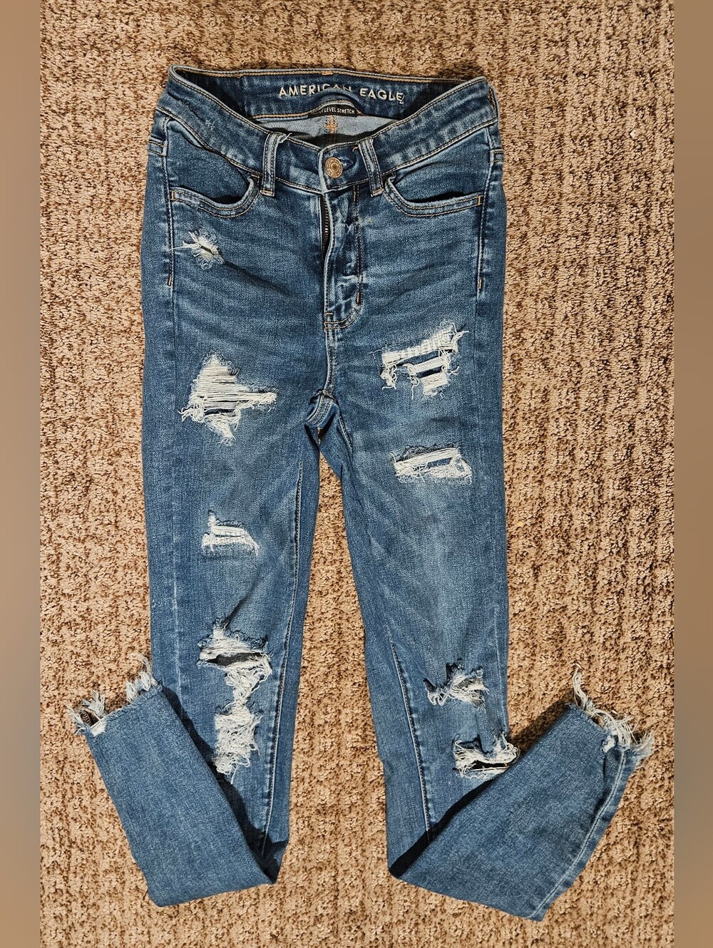 American Eagle Outfitters Distressed High Rise Jegging